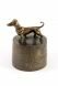 Urna da cremazione bronzata per cani 'bassotto'