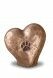 Urna cineraria a forma di cuore con impronta
