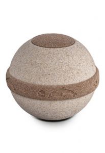 Biodegradable cremation ashes urn sand