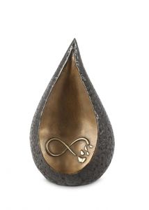 Urna cineraria lacrima 'Infinito' in bronzo