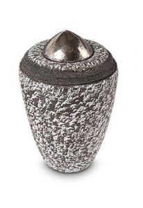 Mini urna cineraria in ceramica 'Carbon Grey'