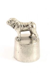 Shar-Pei urn silver tin