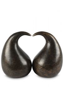 Urna cineraria doppia 'Amore ed Affetto' in bronzo