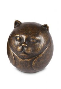 Mini urna cineraria gato 'Eternamente' in bronzo