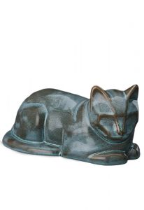 Urna in ceramica gatto in vari colori