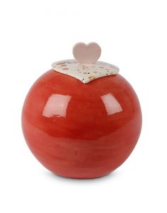 Urna cineraria in ceramica 'Big love' rosso