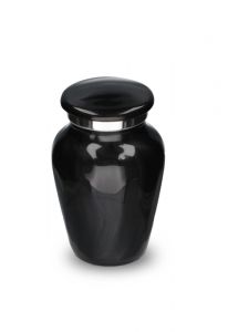 Mini urna cineraria 'Elegance' nera con aspetto perlato