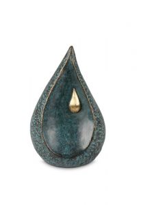 Mini urna cineraria 'Lacrima' in bronzo