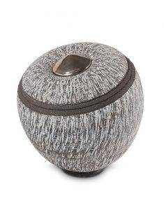 Urna cineraria in ceramica 'Carbon Grey'