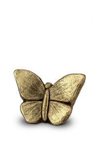 Mini urna cineraria farfalle oro