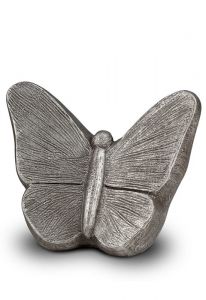 Urna cineraria farfalle grigio argento