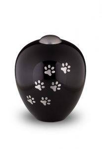 Urna cineraria per animali domestici con impronte di zampa | grande