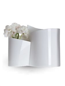 Urna cineraria in resina con vaso di fiori 'Soffio'