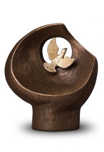 Ceramic funeral urn 'Peace dove'