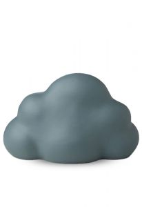 Piccola urna cineraria in ceramica Nuvola blu